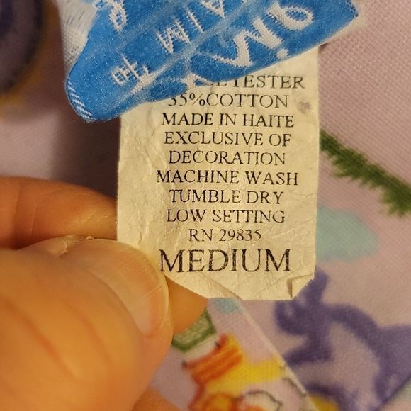 Elsie of Miami,lavender pink Dino, 2 lg pockets,Tapered back string belt. - Picture 3 of 8